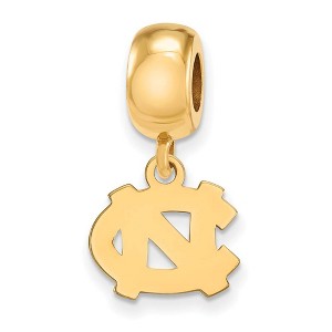 Black Bow Jewelry 14k Yellow Gold Plated Sterling Silver North Carolina Tar Heels NCAA Bead Charm - 1 of 3