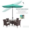 PAGED Rectangle Patio Umbrella Modern Market Umbrella with Push Button Tilt, Crank and 6 Ribs for Garden, Base Not Included - 4 of 4