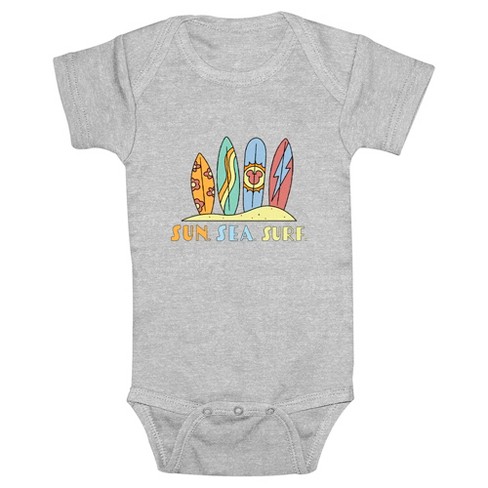 Infant's Mickey & Friends Sun Sea Surf Boards Bodysuit - image 1 of 4