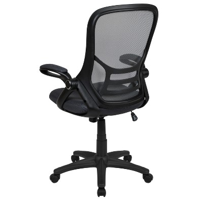 ErgoFlex Dark Gray Mesh Executive Swivel Chair with Adjustable Arms