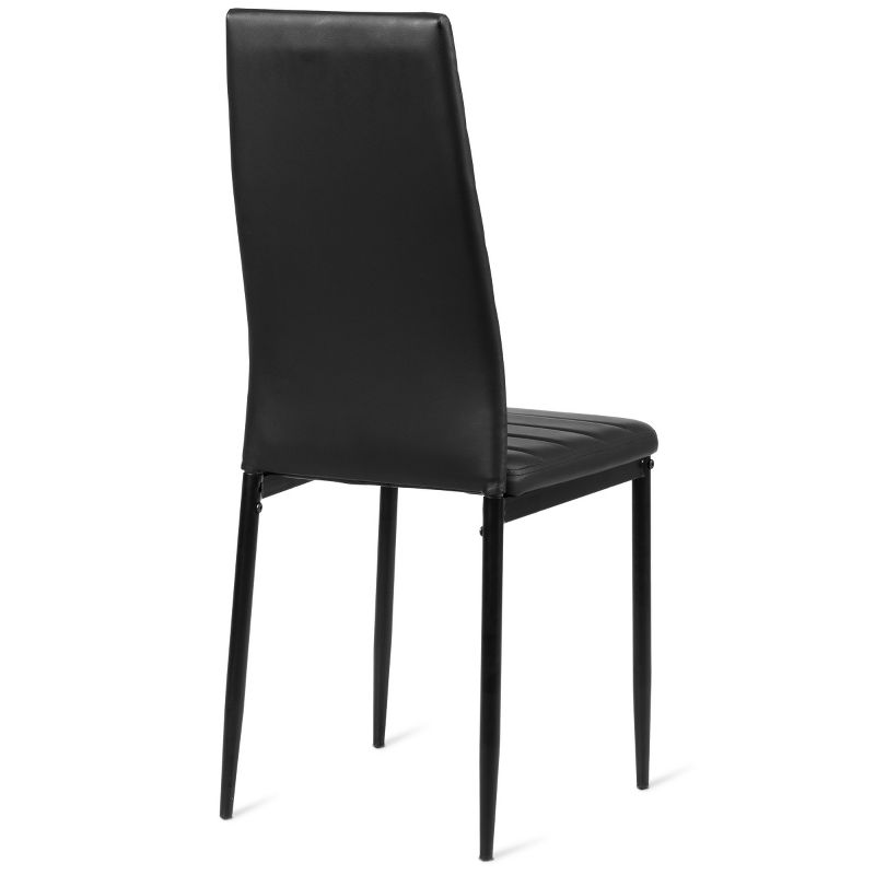 Tangkula Set of 6 Dining Chairs High Back Kitchen Home Furniture,PVC, 5 of 9
