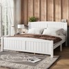 KWPZQEB Full/Queen/King Size Platform Bed, Farmhouse Wood Platform Bed w/ 37.8"H Headboard & Strong Support Slats, No Box Spring Needed, Easy Assembly - 3 of 4