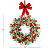 Mr.Christmas 17" Retro C9 Bulb Wreath - Red & Green - 3 of 3
