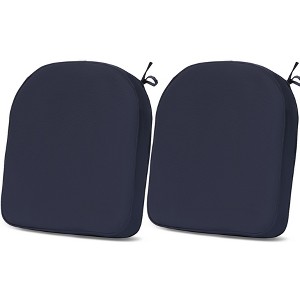 Aoodor Outdoor Chair Cushion 18'' x 19'' Soft and Fade-resistant Polyester, Two Sets of  Ties for High Adaptability, Set of 2 - 1 of 4