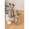 Clay Singing Dogs 13.5"H – Handmade Decorative Sculptures, Set of Two by Kalalou - 2 of 3