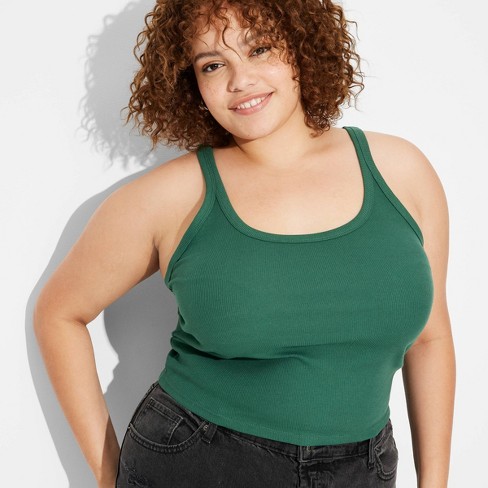 Women s Tank Top Wild Fable Dark Green 3x Target