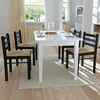vidaXL Dining Chairs, 4 Pcs, Brown Solid Rubber Wood and Velvet - 2 of 4
