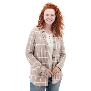 Old Ranch Brands Women's Alora Boyfriend Fleece Shirt - 1 of 4