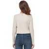 Womens Knit Shrugs Front Tie Long Sleeve Cardigan Cropped Sweater Cardigan,Apricot - XL - 2 of 4