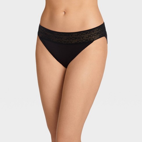 Jockey Generation™ Women's Soft Touch Logo String Bikini Underwear - Black  XXL