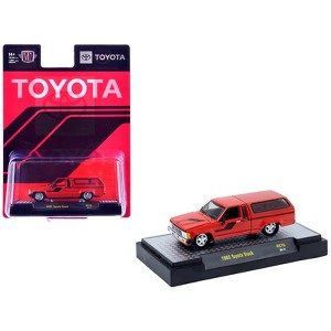 1985 Toyota SR5 Pickup Truck with Camper Shell Red with Black