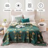Itopfox Boho Throw Blanket for Bed 100% Cotton Ultra Soft Rustic Quilt Fall Blanket Bird Floral Printed Farmhouse Decor Large Bed Blankets All Season - 2 of 4