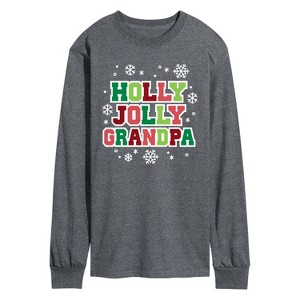 Men's - Instant Message - Holly Jolly Grandpa Long Sleeve Graphic T-Shirt - 1 of 4