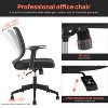 Bencmate Task and Office Chairs Modren Office Desk Chair, Swivel Wheels, and Seat-Slide Function, Black, 26"*27"*37" - 3 of 4