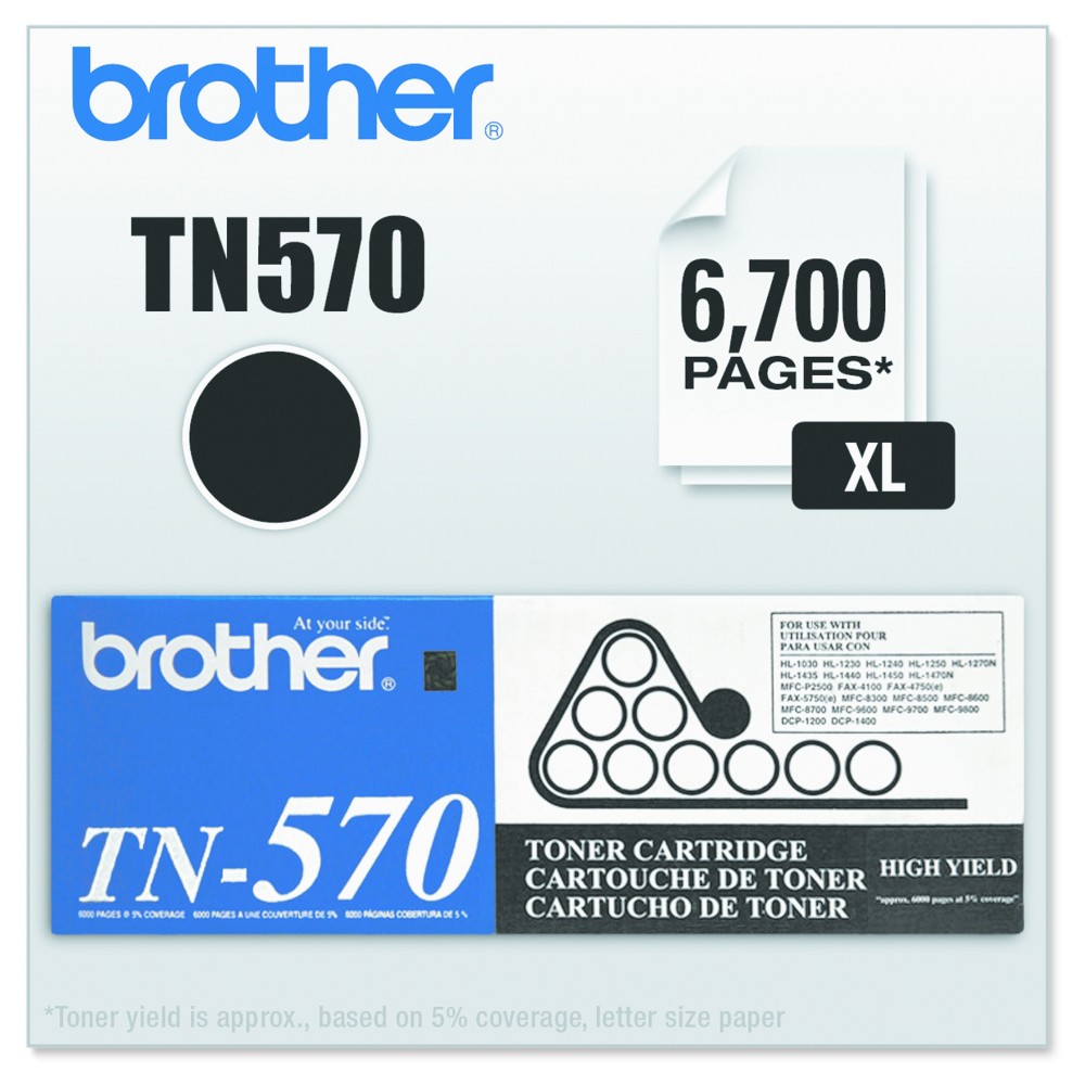 UPC 012502609681 product image for Brother TN570 High-Yield Toner, Black | upcitemdb.com
