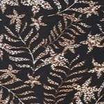 black tan fern print