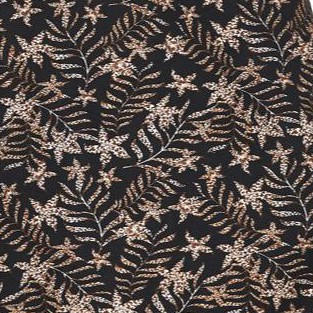 black tan fern print