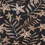 black tan fern print