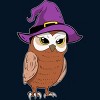 Men's Design By Humans Owl Witch Halloween T Shirt By thebeardstudio Tank Top - 2 of 3