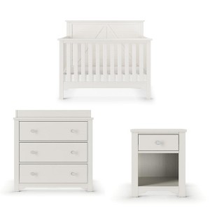 Child Craft Woodland 4-in-1 Convertible Crib, Dresser, and Nightstand 3-Piece Nursery Set - 1 of 4