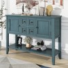 VYNXARIA 59-Inch Dark Blue Console Tables with Drawers and Bottom Shelf - 3 of 4