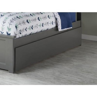 Nantucket Twin Gray Wood Frame Platform Trundle Bed
