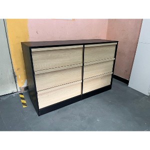 Dresser Chest of Drawers, Modern Double Dresser Organizer with Concave Handles, Wooden Chest of Drawers for Bedroom - 1 of 1