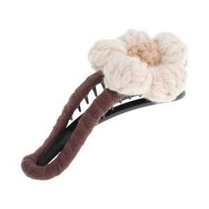 Unique Bargains Women's Fashion Wool Floral Duckbill Hair Clips 1 Pc - 1 of 4