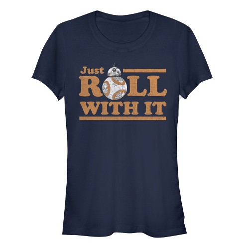 Juniors Womens Star Wars The Last Jedi BB-8 Just Roll T-Shirt - image 1 of 3