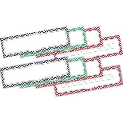 Barker Creek Nautical Chevron Name Plate / Bulletin Board Sign Set 72/Set BC3801