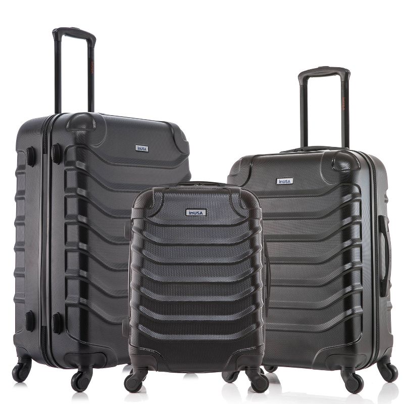 InUSA Endurance Lightweight Hardside Checked Spinner Luggage Set 3pc, 1 of 9