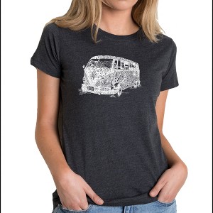 LA Pop Art Women's Premium Blend Word Art T-shirt - THE 70'S - 1 of 4