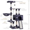 Heybly Cat Tree Cat Tower for Indoor Cats Multi-Level Cat Furniture Condo with Feeding Bowl and Scratching Board - 3 of 3