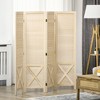 Aghana Digitals 4-Panel Folding Room Divider with Rotating Photo Frames, Natural Paulownia Wood - 3 of 4