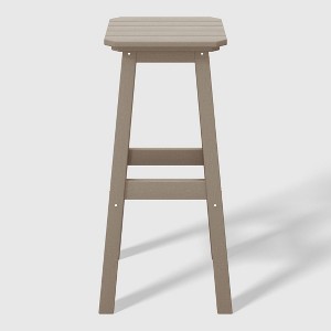 WestinTrends Malibu 24" All Weather Hdpe Outdoor Patio Square Backless Counter Stool - 1 of 4