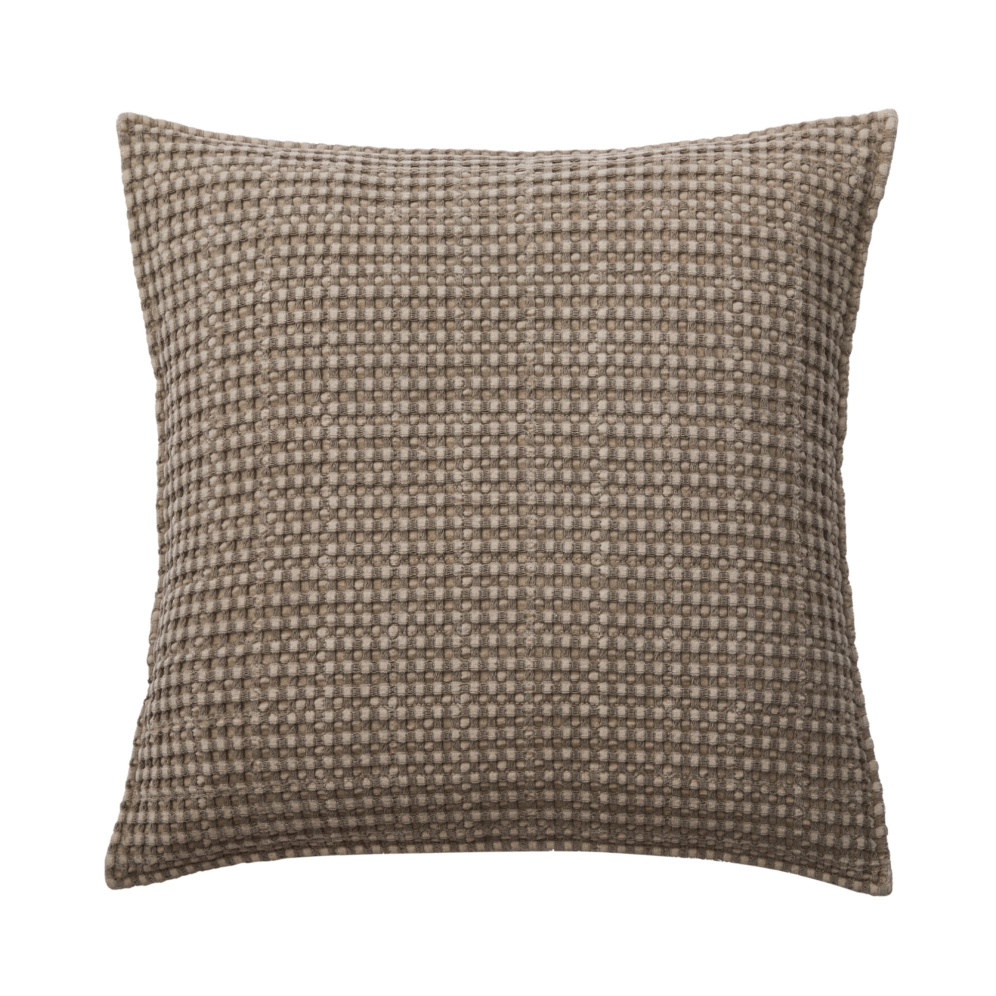 Mills Waffle Cocoa Square Pillow - Levtex Home