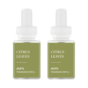Pura Citrus Leaves 2pk Smart Vial Fragrance Refills: Safe, Ethically Sourced, Odor-Reducing - 1 of 4