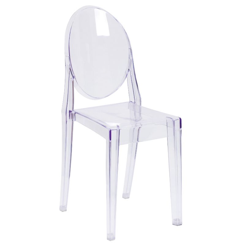 Flash Furniture Ghost Side Chair in Transparent Crystal, 1 of 13