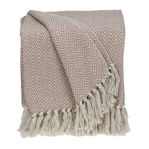 Parkland Collection,Isla Transitional Handloomed Cotton Throw Blanket - 1 of 4