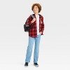 Boys' Marvel Spider-Man Plaid Jacket - Red/Black - 4 of 4