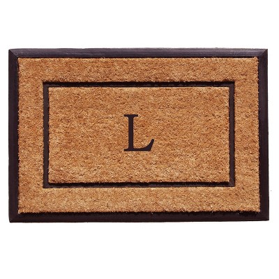 Calloway Mills 101631830L The General Monogram Doormat 18 In. x 30 In. Letter L