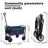 YONWAY Foldable Wagon Cart,Dual-Layer Design Beach Wagon,with All-Terrain Wheels for Camping Shopping Sports Gardening Fishing 225lbs Capacity - 3 of 4