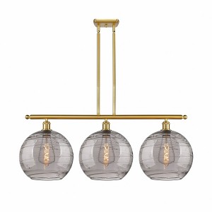 Athens Deco Swirl - 3 Light Stem Hung Island In Industrial Style-13.88 Inches Tall and 38.5 Inches Wide - 1 of 1