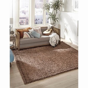 Unique Loom Solid Shag Solid Indoor Woven Area Rug - 1 of 4