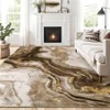 Large Dining Room Rug 10x13 Modern Abstract Machine Washable Rug with Non-Slip Backing Contemporary Floor Cover Soft Low Pile Indoor Mat for Office - 4 of 4