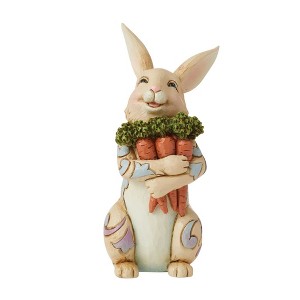 Jim Shore 5.5 Inch Simply Ear-Risistable Rabbit Bunny Carrots Animal Figurines - 1 of 4
