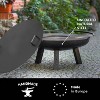 Good Directions Porto 24" Steel Outdoor Fire Pit with Grill Plate and Cover Lid Black - 4 of 4