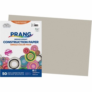Pacon Construction Paper Smooth Textured 12"x18" 50/PK Gray 8807 - 1 of 1