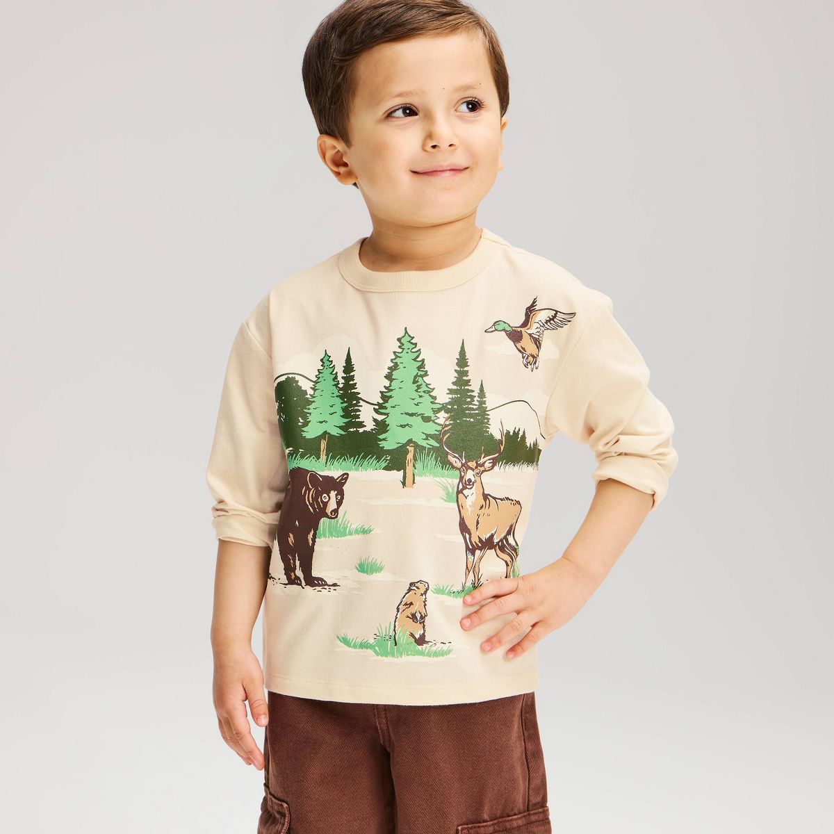 Toddler Boys' Long Sleeve Oversized Graphic T-Shirt - Cat & Jack™ - thumbnail 4