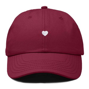 Dalix Heart Embroidered Cotton Summer Outdoor Baseball Cap Dad Hat Womens - 1 of 4